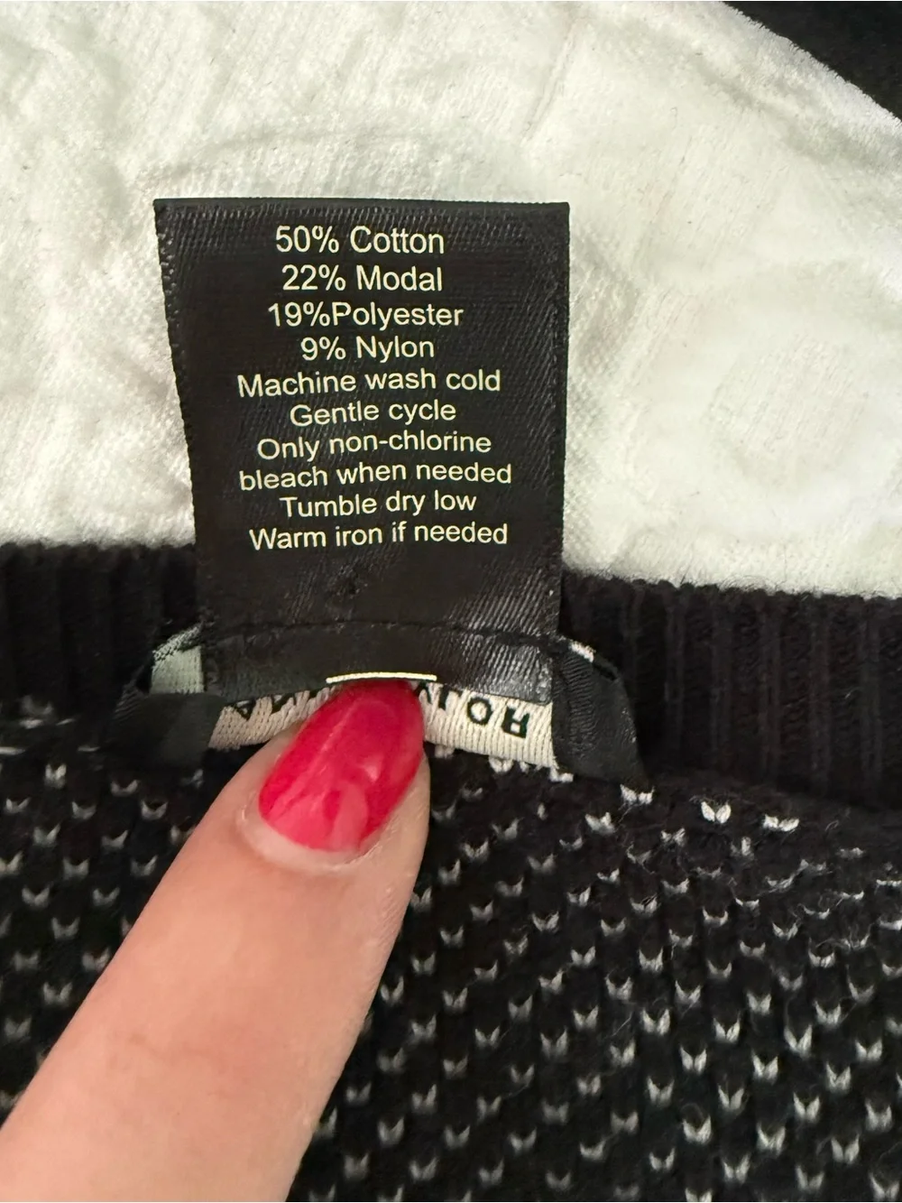 Ann Taylor Black White Knit Sweater Dress XS 3/4 Sleeve